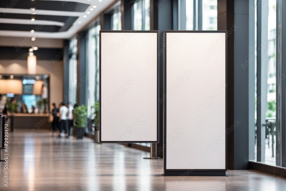 display blank clean screen or signboard mockup for offers or advertisement in public area. ai generative display blank clean screen or signboard mockup for offers or advertisement in public area. ai generative
