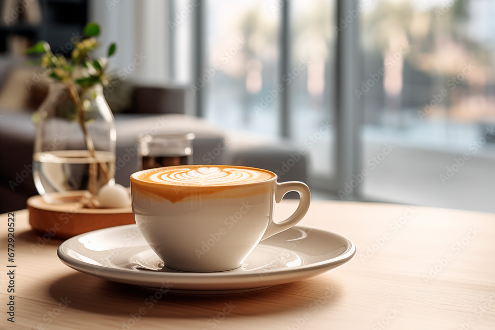 Obraz premium Cup of coffee on the table