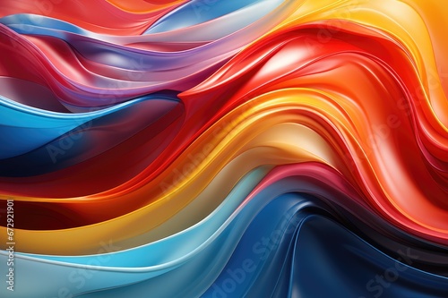 abstract background with smooth lines in red, blue and yellow colors