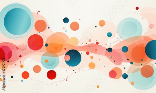 Abstract background with multicolored circles. Vector illustration for your design