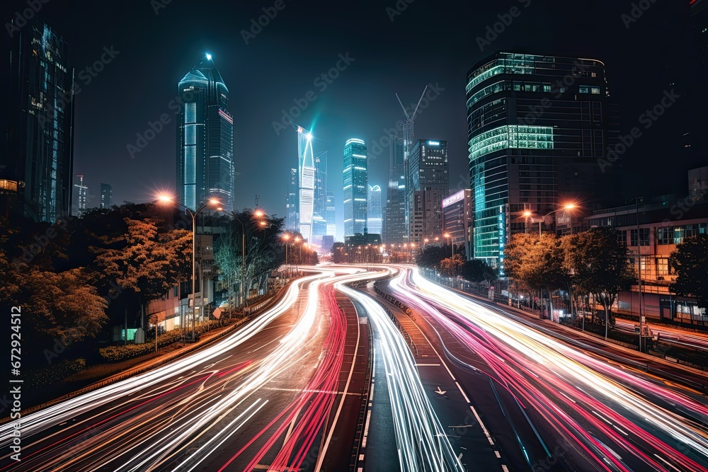 Naklejka premium City in virtual reality