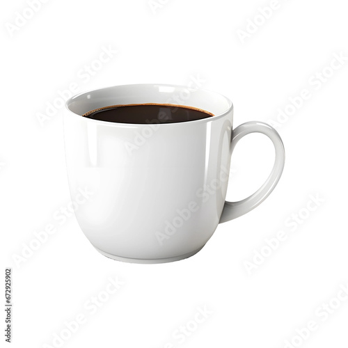 Coffee mug isolated on a transparent and white background