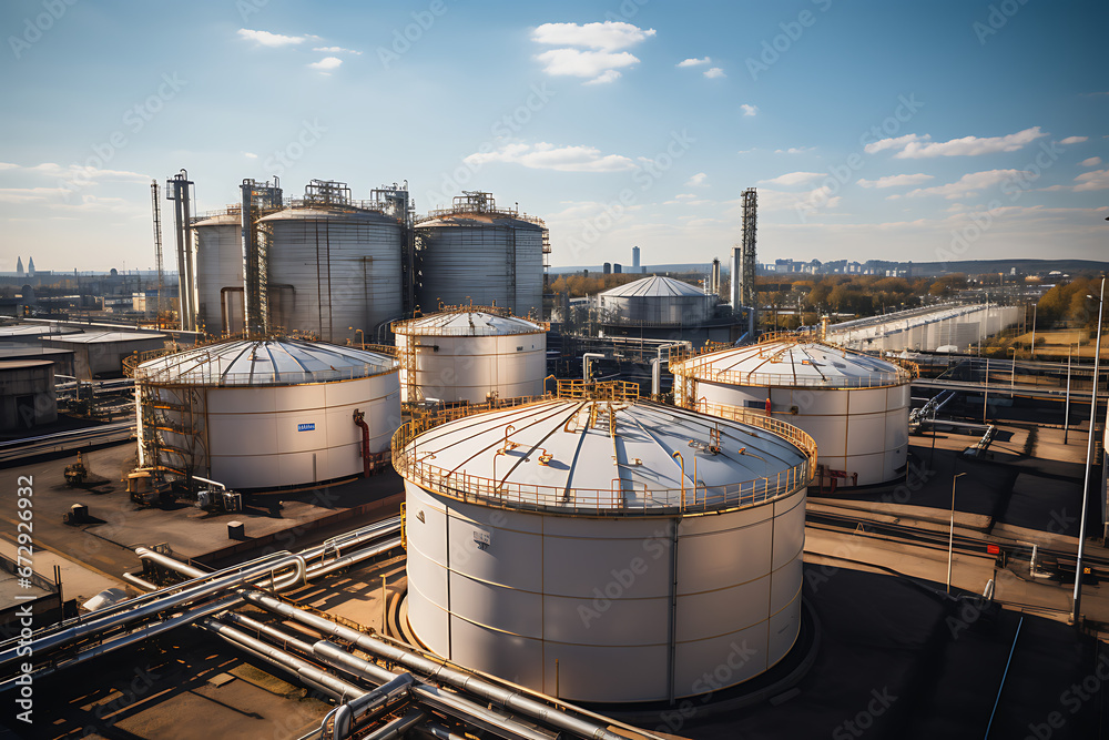 Obraz premium Refinería de petróleo