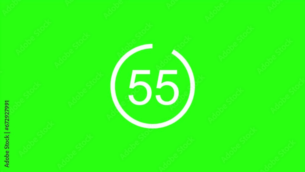 1 minutes timer animation, Countdown green screen background 1 minutes timer animation, Countdown green screen background