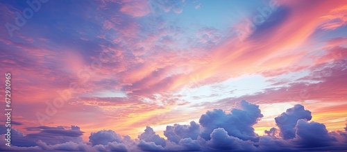 Vibrantly hued clouds and sky at sunset