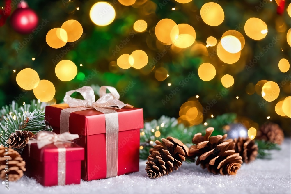 Christmas and new year background - gift boxes Christmas and new year background - gift boxes