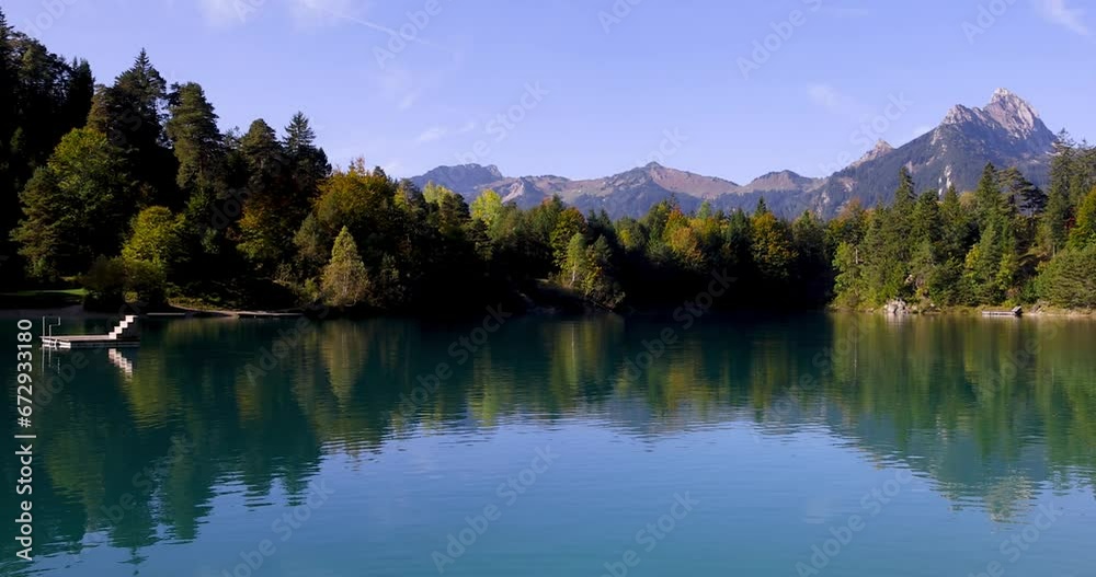 Scenic landscape of Urisee lake in Austria with perfect reflection's. Scenic landscape of Urisee lake in Austria with perfect reflection's.