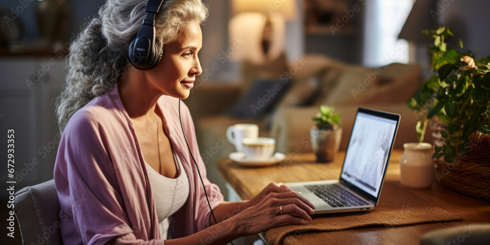 Healthcare from Home: Senior Woman in Virtual Consultation with Physician