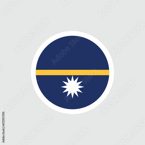 Free Download Flag of Nauru. Nauruan blue flag with yellow stripe and star. - GFXLoad