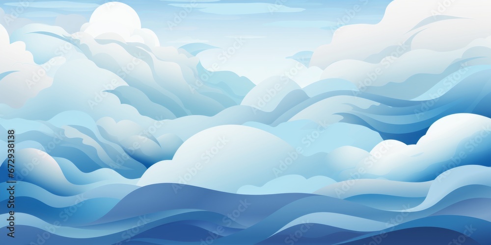 Abstract illustration of clouds with room for copy.