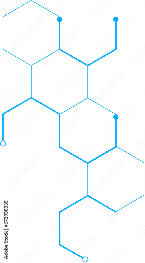 Hexagonal Tech Pattern Isolated Vector Hexagonal Tech Pattern Isolated Vector