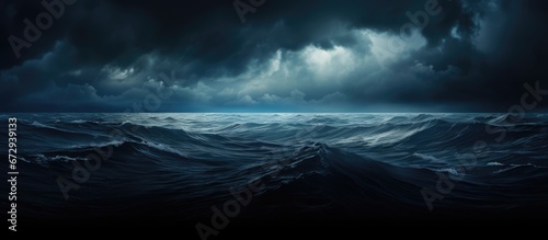 The sea is accompanied by clouds that possess a dark hue © AkuAku