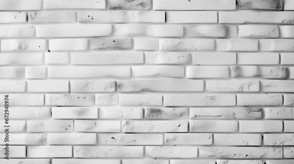 Fototapeta premium White brick wall. Textured background.