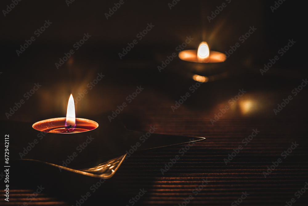 candles light in the dark