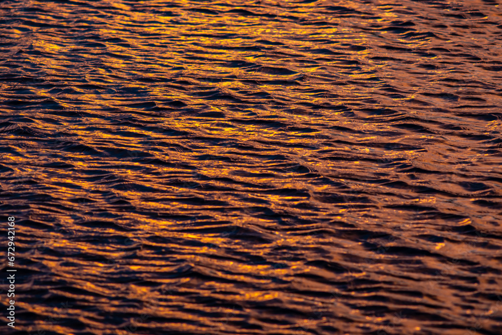 abstract background of water in sunset