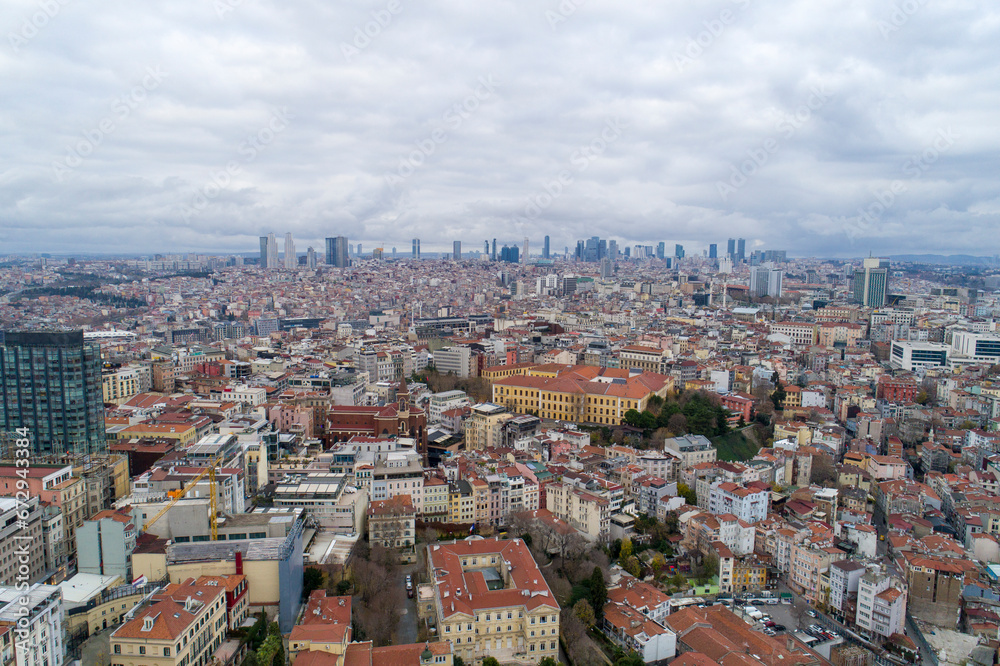 Ultra Wide Angle Drone Shots of Istanbul's Historical Peninsula
