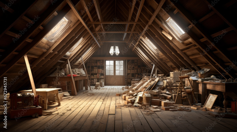 An old attic is filled with memories and stories of long ago