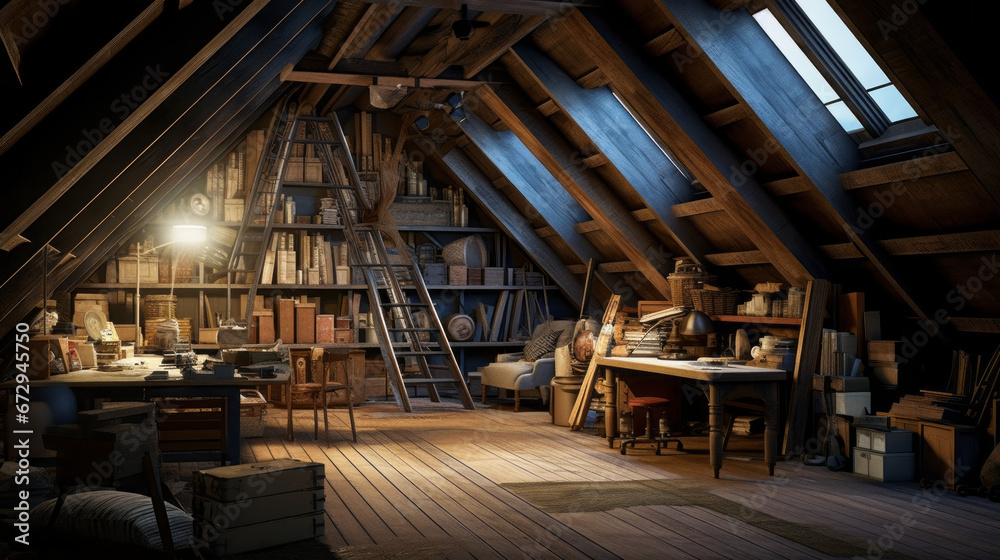 An old attic is filled with memories and stories of times past
