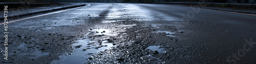 Wet asphalt road texture
