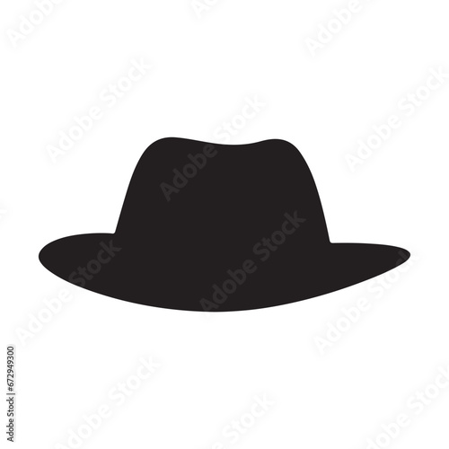 A hat black Silhouette vactor 