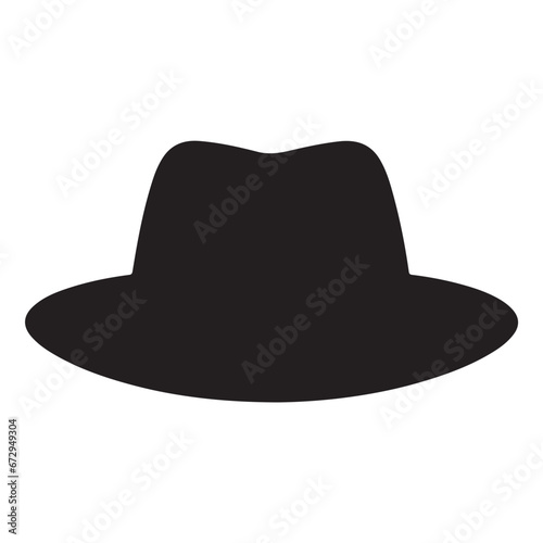 A hat black Silhouette vactor 