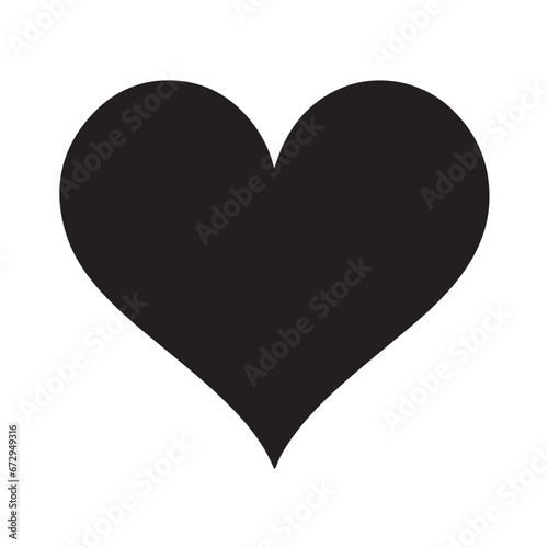 A heart shape black Silhouette vactor

