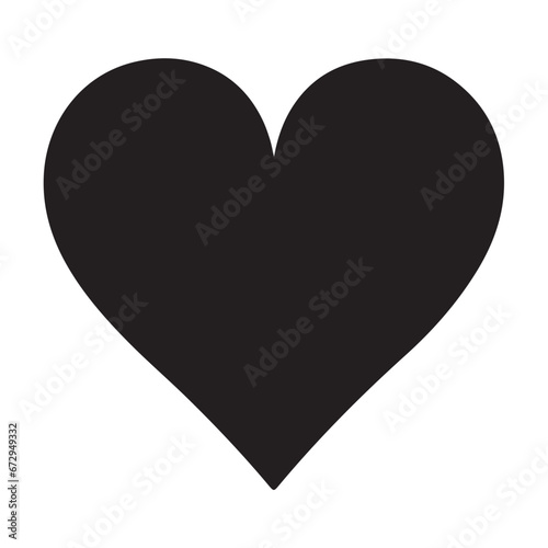 A heart shape black Silhouette vactor
