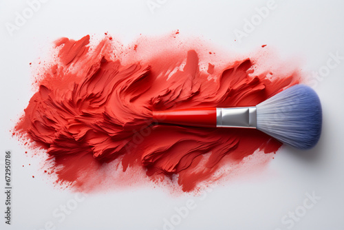 a brush of red on a white background © The Picture House