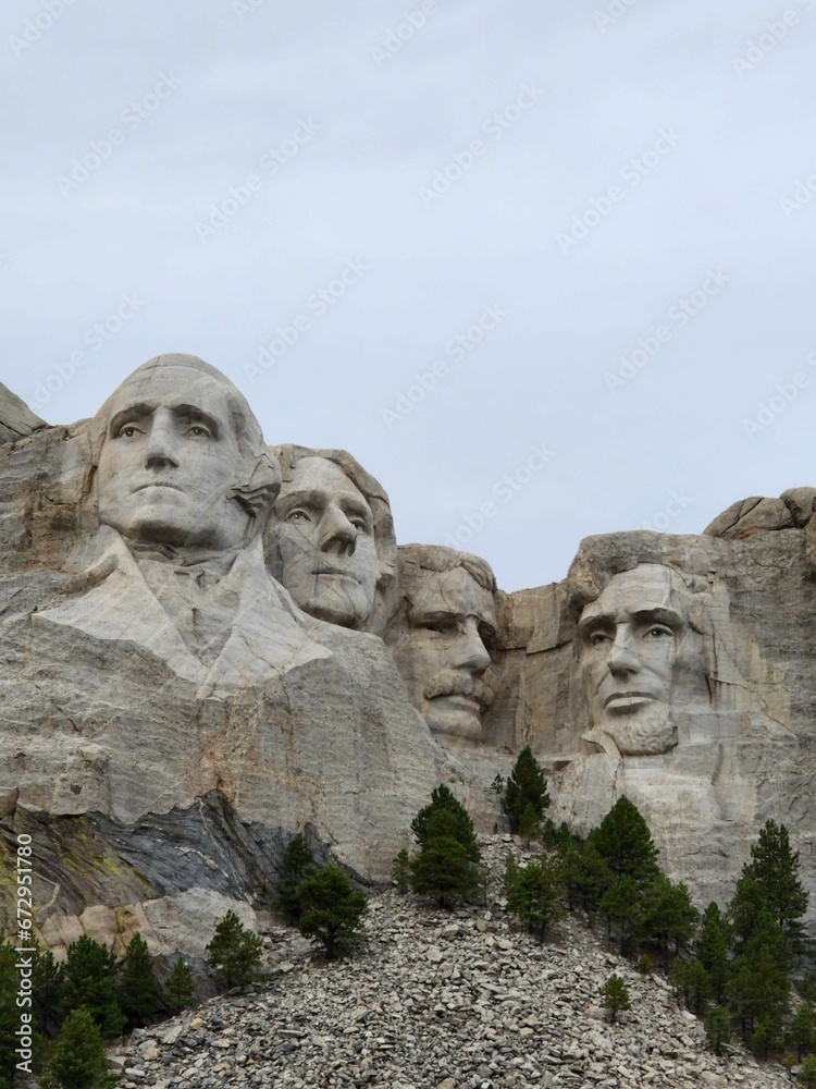 Mount Rushmore, featuring the famous sculptures