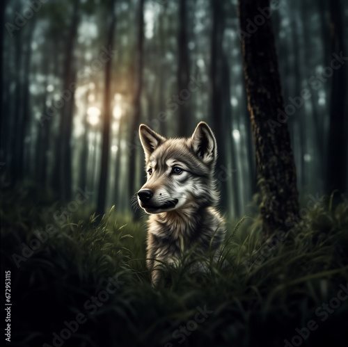 wolf in the forest © haidi2002