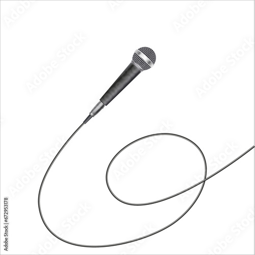 Microphone isolated on white background