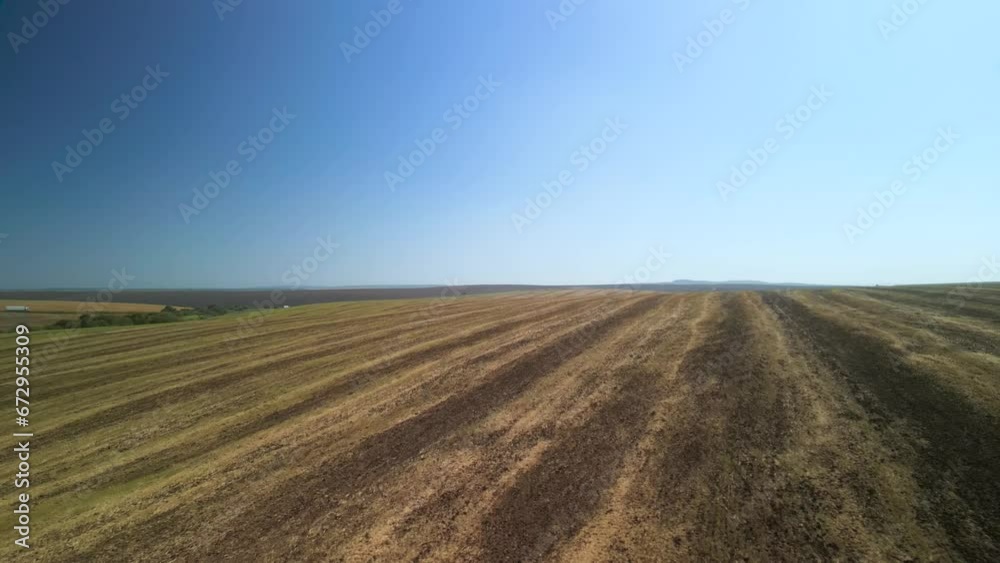 Agricultural field aerial view of farming in Ukraine Agricultural field aerial view of farming in Ukraine