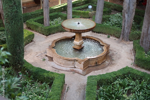 Garden of the Alhambra of Granada, Andalusia, Spain