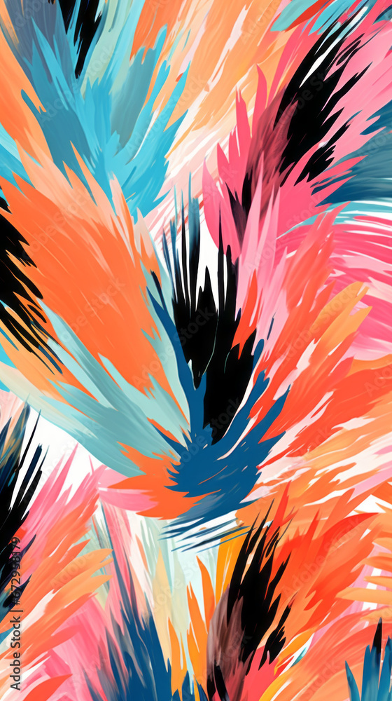 Paintbrush Colorful modern hand drawn trendy abstract pattern Paintbrush Colorful modern hand drawn trendy abstract pattern