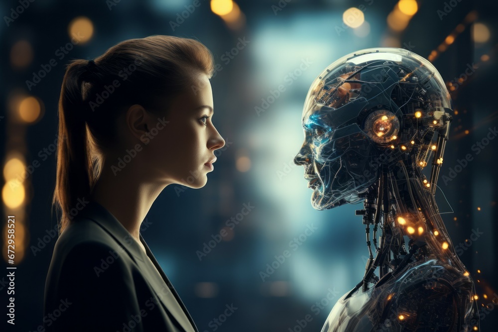The concept of humanity versus artificial intelligence and machines of the future The concept of humanity versus artificial intelligence and machines of the future