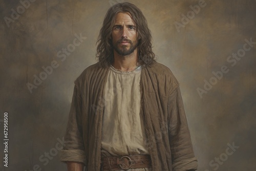 Jesus Christ as a historical figure. Portrait with selective focus and copy space © top images