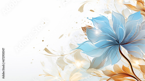 an abstract background with many flowers, in the style of gold and azure © alex