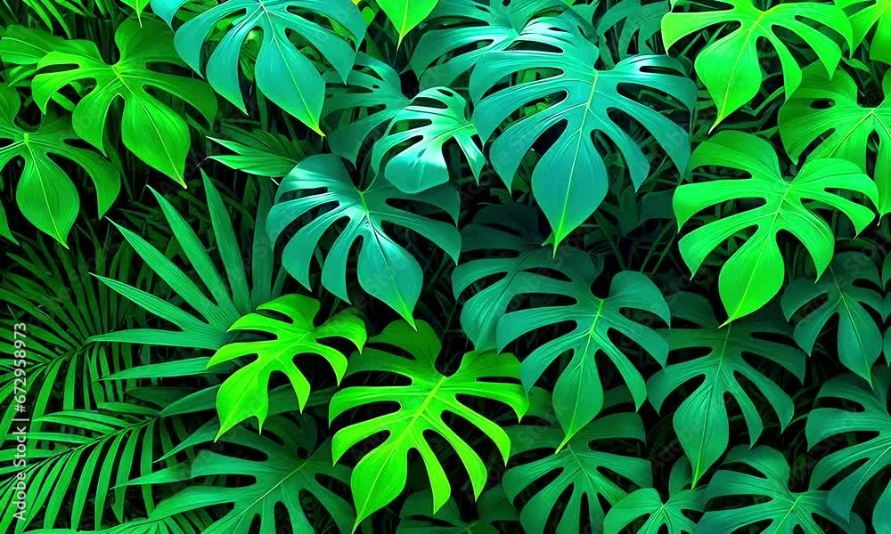 Monstera background animation Monstera background animation