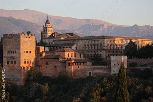 Alhambra palace and fortress in Granada, Andalusia, Spain