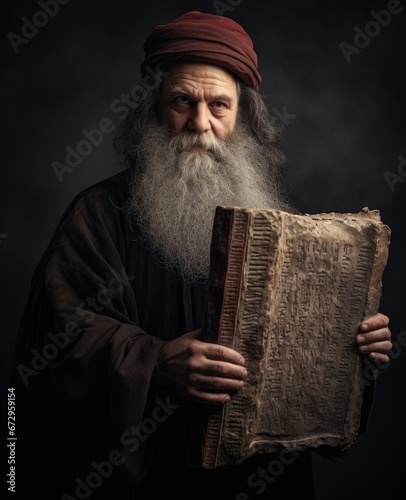 Moses and Ten Commandments. precepts, ten basic laws, , according to Pentateuch, were given to Moses by God himself, in presence of children Israel, Mount Sinai fiftieth day after Exodus from Egypt