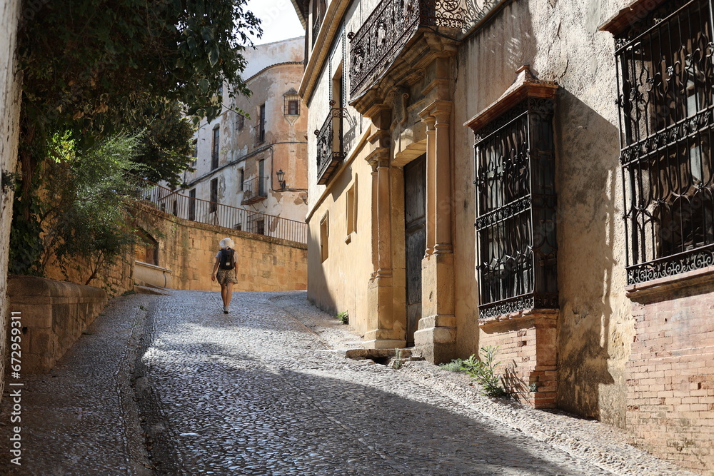 Women walking in the street in andalusia spain