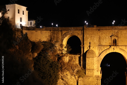 Puente Nuevo bridge in Ronda Spain by night