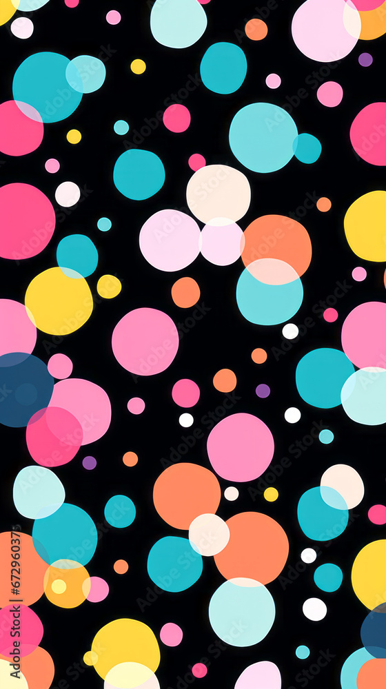 Polka Dot Colorful modern hand drawn trendy abstract pattern