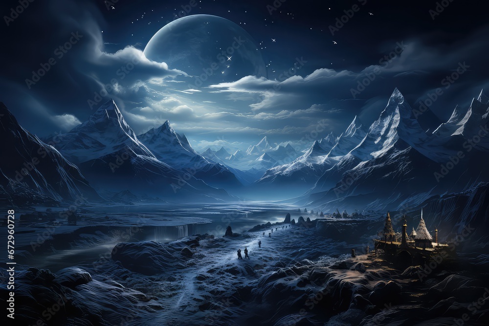 Naklejka premium summer beautifl landscape