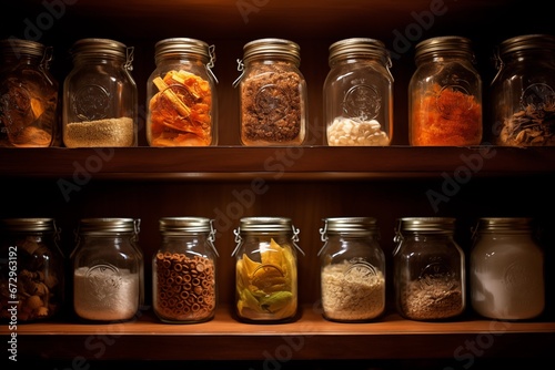 Pantry, Organized jars