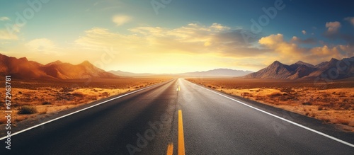 Photos of the picturesque lengthy scenery on the road photo