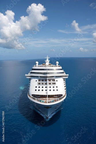 Cruise ship in tropical region 