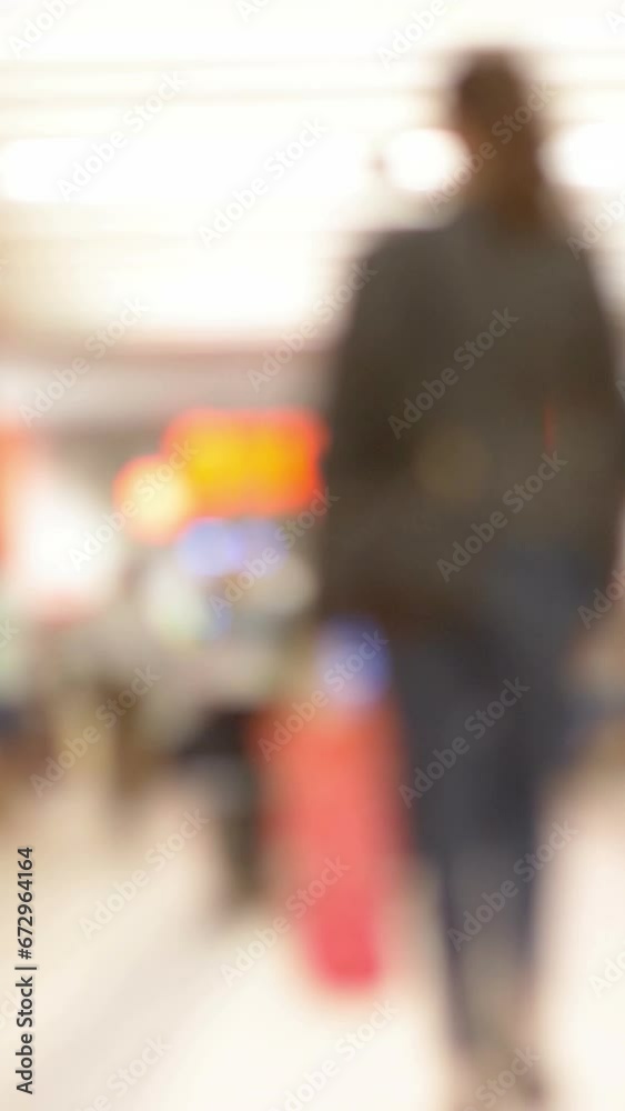Blurred People Inside City Mall vertical video Blurred People Inside City Mall vertical video
