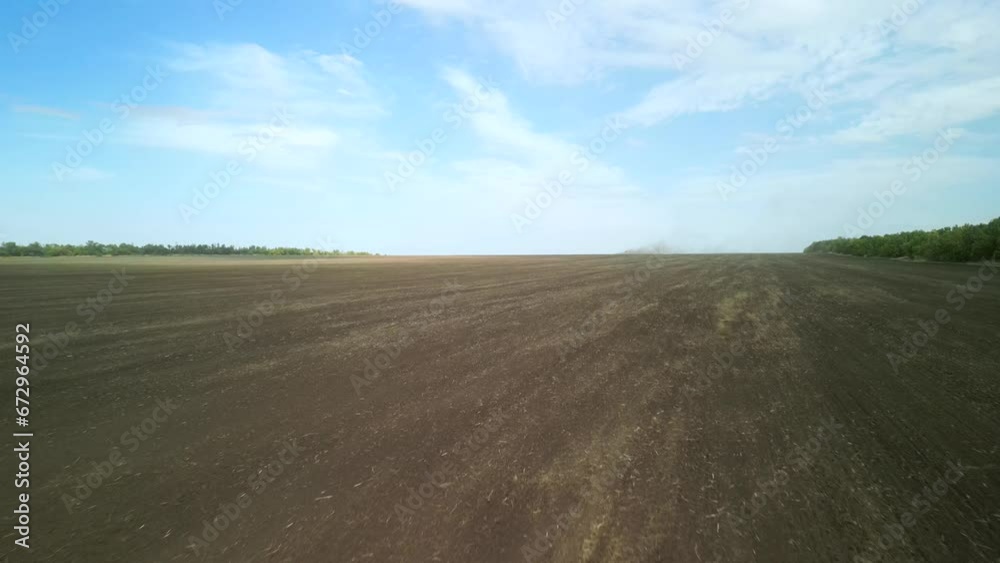 Agricultural field aerial view of farming in Ukraine Agricultural field aerial view of farming in Ukraine