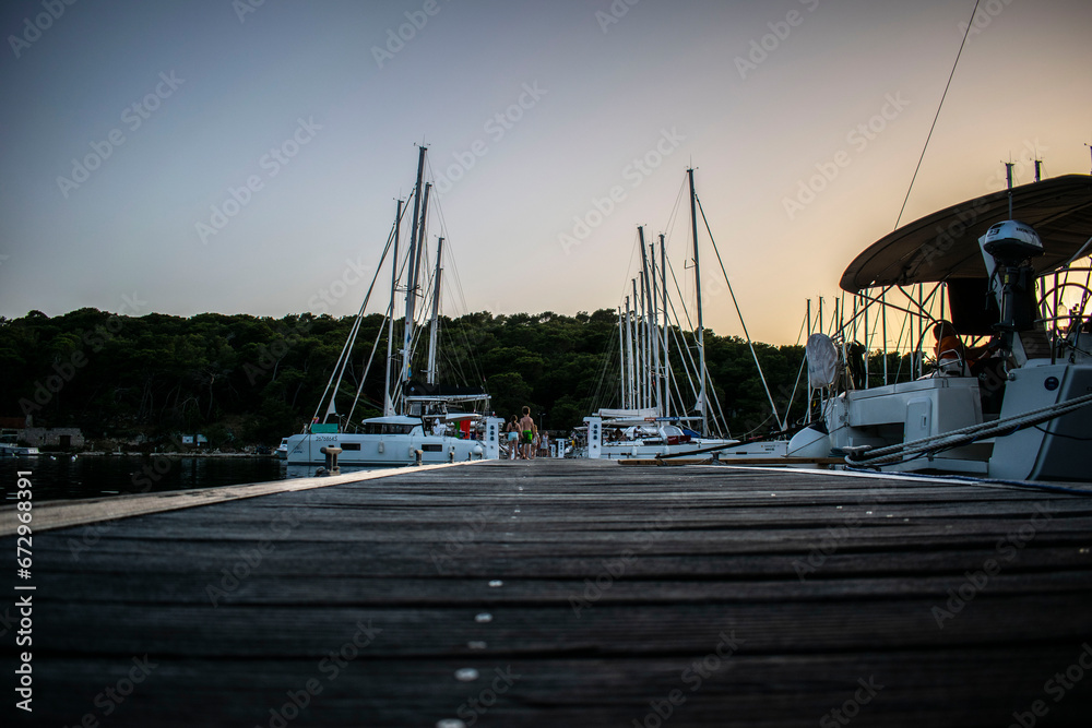Fototapeta premium sailboats in the Croatian marina